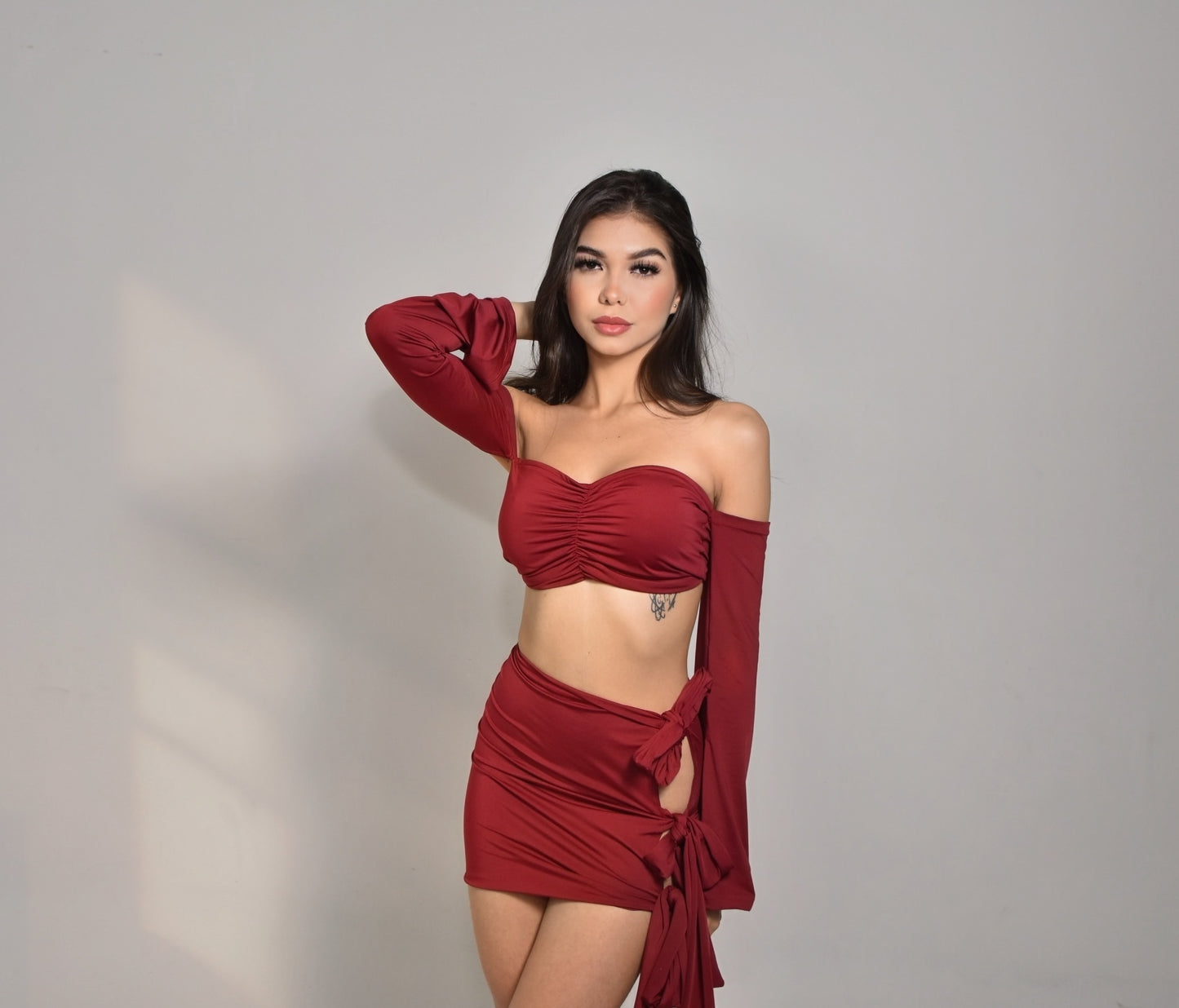 Conjunto Carolina Borgoña