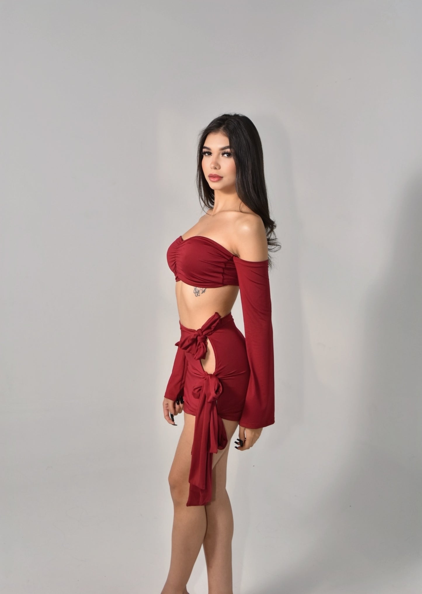 Conjunto Carolina Borgoña